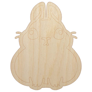 Pygmy Rabbit Bunny Cute Unfinished Wood Shape Piece Cutout for DIY Craft Projects