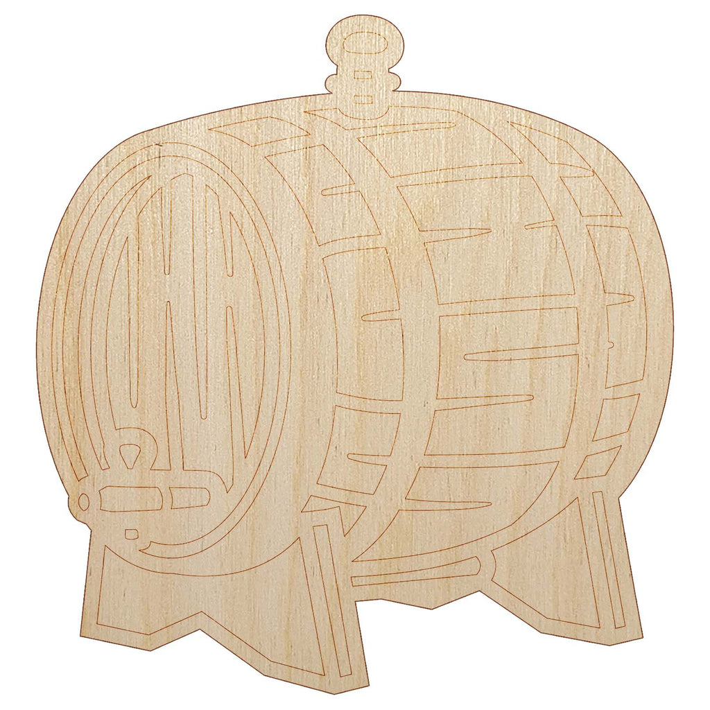 Serving Wine Wood Barrel Cask Unfinished Wood Shape Piece Cutout for DIY Craft Projects