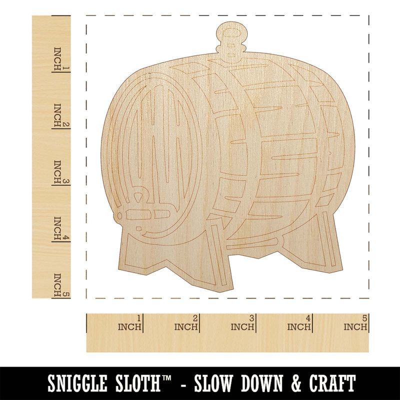 Serving Wine Wood Barrel Cask Unfinished Wood Shape Piece Cutout for DIY Craft Projects