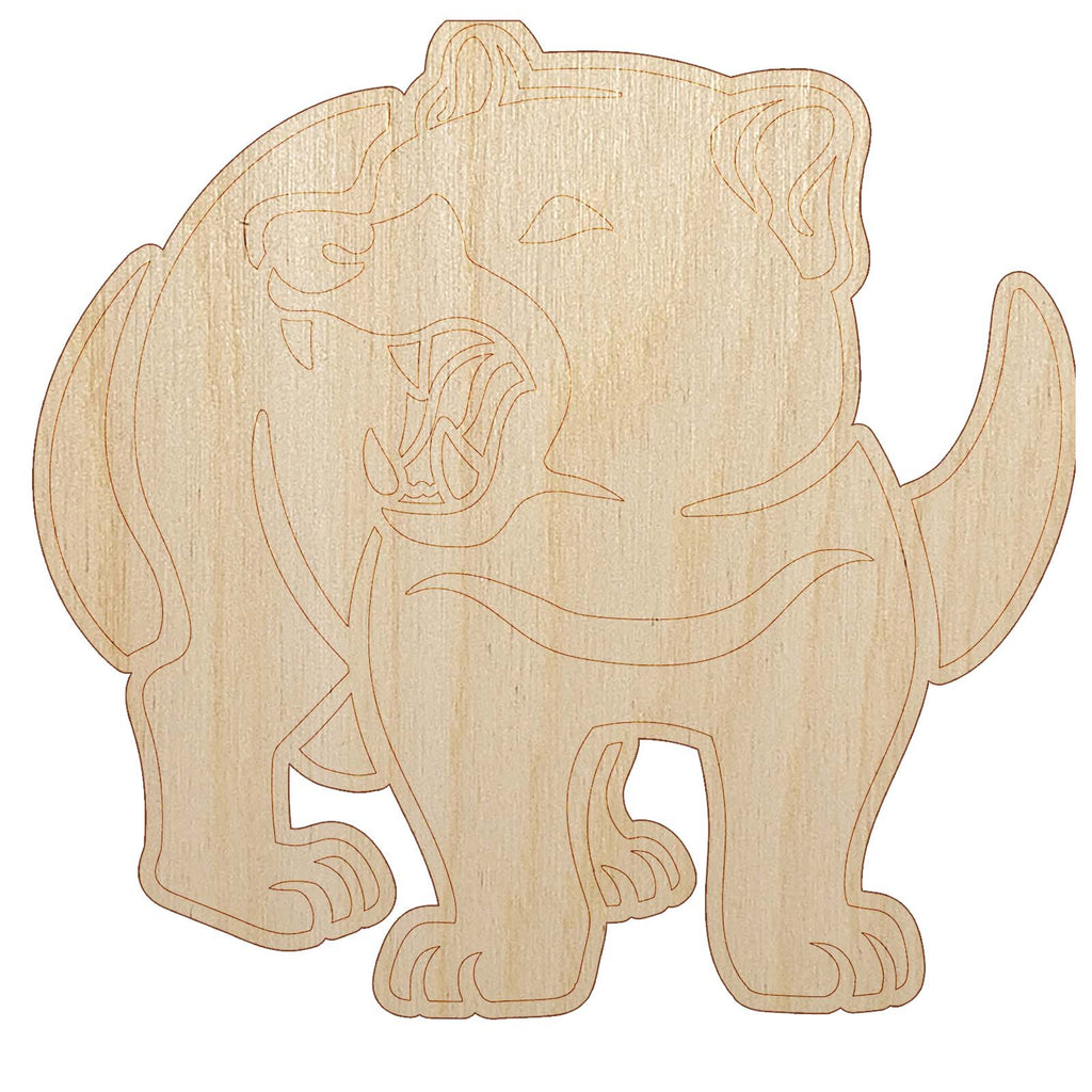 Tasmanian Devil Growling Unfinished Wood Shape Piece Cutout for DIY Craft Projects