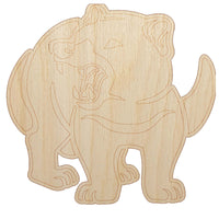 Tasmanian Devil Growling Unfinished Wood Shape Piece Cutout for DIY Craft Projects