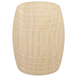 Wine Wood Cask Barrel Upright Unfinished Wood Shape Piece Cutout for DIY Craft Projects