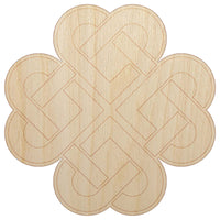 Celtic Shamrock Knot Silhouette Unfinished Wood Shape Piece Cutout for DIY Craft Projects