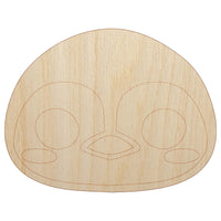 Charming Kawaii Chibi Penguin Face Blushing Cheeks Unfinished Wood Shape Piece Cutout for DIY Craft Projects