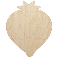 Cute and Delicious Chocolate Covered Strawberry Unfinished Wood Shape Piece Cutout for DIY Craft Projects