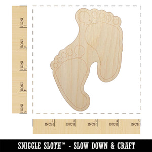 Cute Baby Footprints Silhouette Unfinished Wood Shape Piece Cutout for DIY Craft Projects