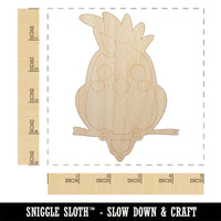 Precious Kawaii Chibi Sulphur-Crested Cockatoo Unfinished Wood Shape Piece Cutout for DIY Craft Projects