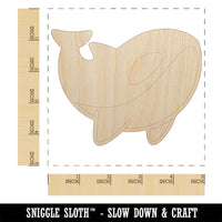 Sweet Kawaii Chibi Killer Whale Unfinished Wood Shape Piece Cutout for DIY Craft Projects