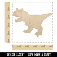 Aggressive Carnotaurus Horned Cretaceous Dinosaur Unfinished Wood Shape Piece Cutout for DIY Craft Projects