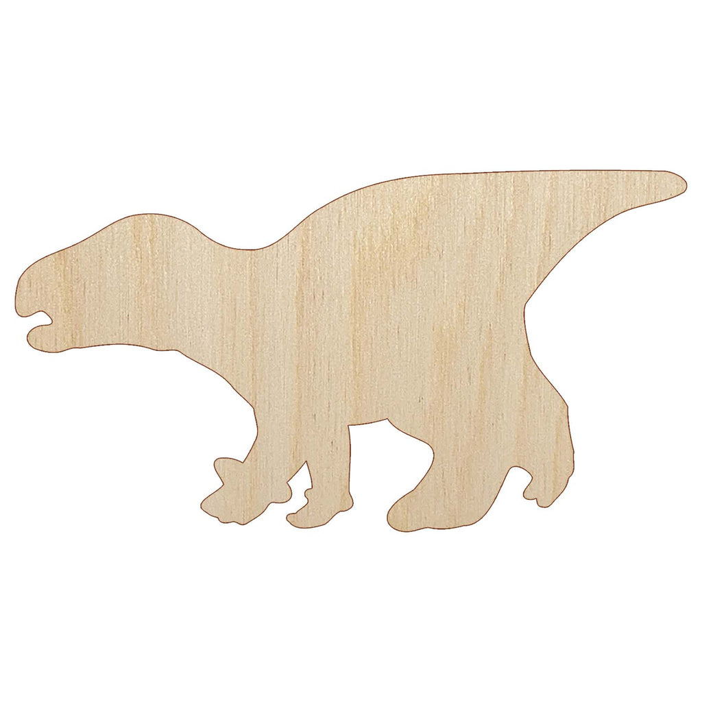 Alert Iguanodon Jurassic Dinosaur Unfinished Wood Shape Piece Cutout for DIY Craft Projects