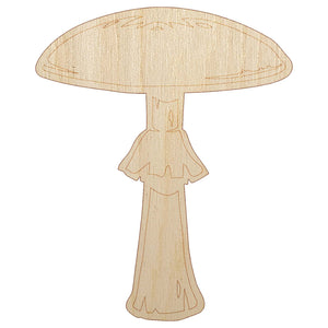 Amanita Phalloides Deathcap Toxic Mushroom Whimsical Fungus Fungi Unfinished Wood Shape Piece Cutout for DIY Craft Projects