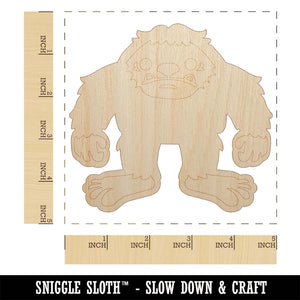 Bigfoot Sasquatch Cryptozoology Unfinished Wood Shape Piece Cutout for DIY Craft Projects