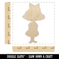 Creepy Spooky Horror Girl Doll Puppet Unfinished Wood Shape Piece Cutout for DIY Craft Projects