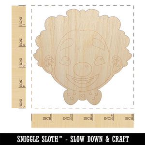 Cute Chibi Circus Party Clown Child Kid Unfinished Wood Shape Piece Cutout for DIY Craft Projects