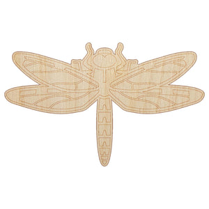 Dazzling Dragonfly Dasher Darner Insect Unfinished Wood Shape Piece Cutout for DIY Craft Projects