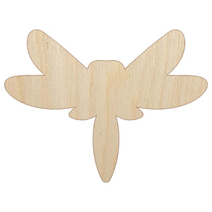 Elegant Abstract Dragonfly Line Art Unfinished Wood Shape Piece Cutout for DIY Craft Projects