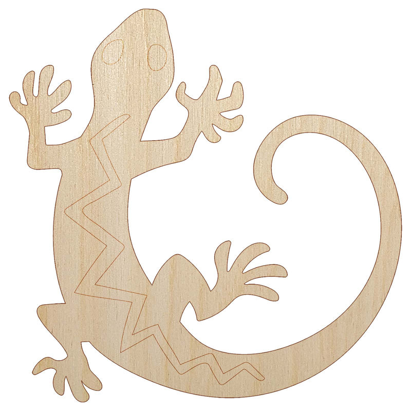 Southwest Native American Lizard Reptile Spirit Animal Unfinished Wood Shape Piece Cutout for DIY Craft Projects