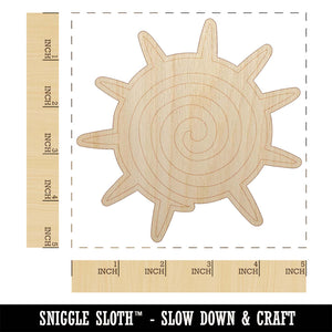 Southwest Native American Swirl Sun Unfinished Wood Shape Piece Cutout for DIY Craft Projects