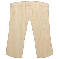 Pants Jeans Trousers Clothes Laundry Unfinished Wood Shape Piece Cutout for DIY Craft Projects