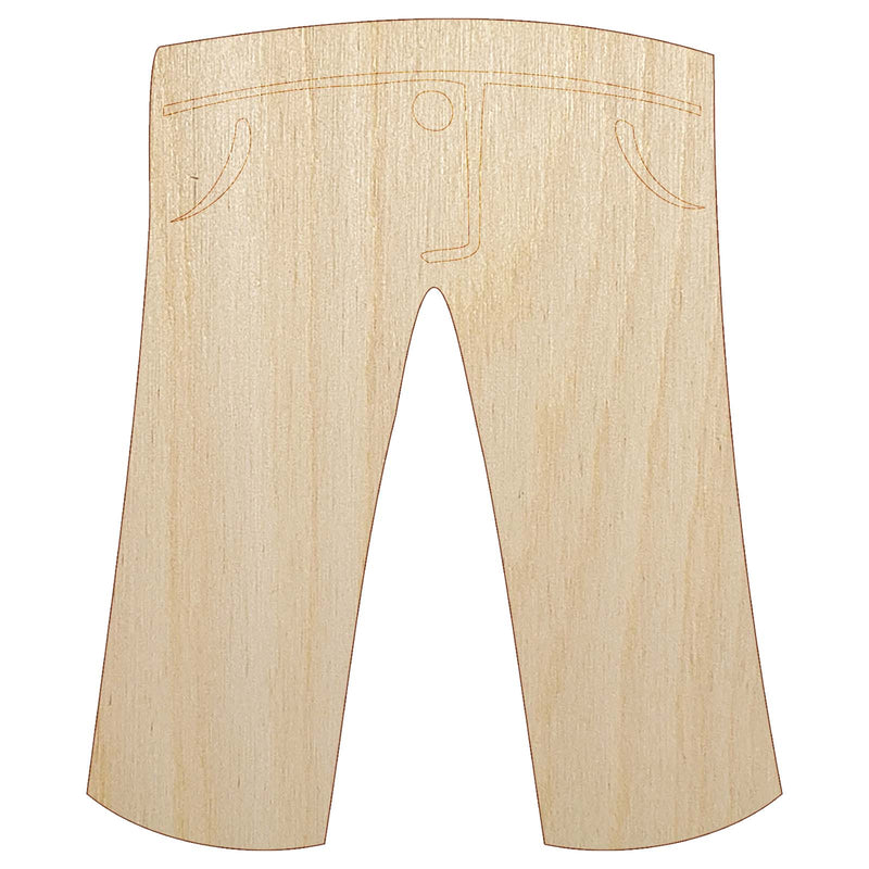 Pants Jeans Trousers Clothes Laundry Unfinished Wood Shape Piece Cutout for DIY Craft Projects