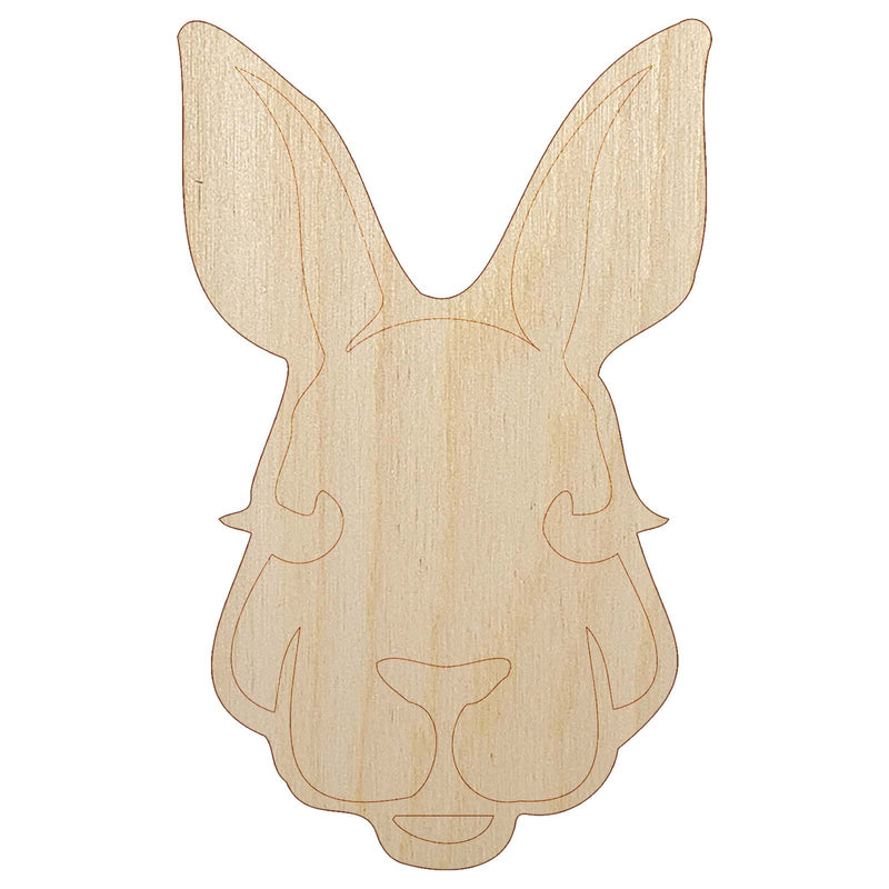 Red Kangaroo Head Australian Marsupial Unfinished Wood Shape Piece Cutout for DIY Craft Projects