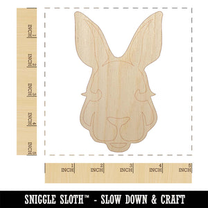 Red Kangaroo Head Australian Marsupial Unfinished Wood Shape Piece Cutout for DIY Craft Projects