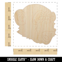 Surprised Chimpanzee Ape Head Monkey Unfinished Wood Shape Piece Cutout for DIY Craft Projects