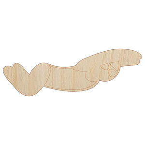 Swimming Swimmer Butterfly Stroke Unfinished Wood Shape Piece Cutout for DIY Craft Projects