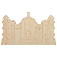 Taj Mahal Agra India Landmark Silhouette Unfinished Wood Shape Piece Cutout for DIY Craft Projects