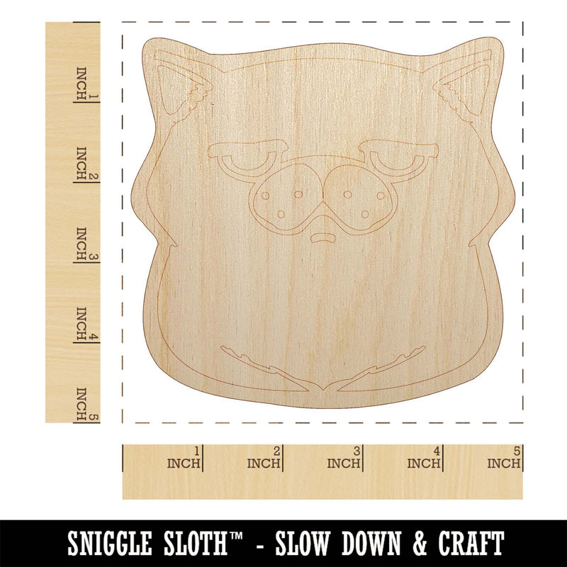 Unamused and Unhappy Cat Loaf Unfinished Wood Shape Piece Cutout for DIY Craft Projects