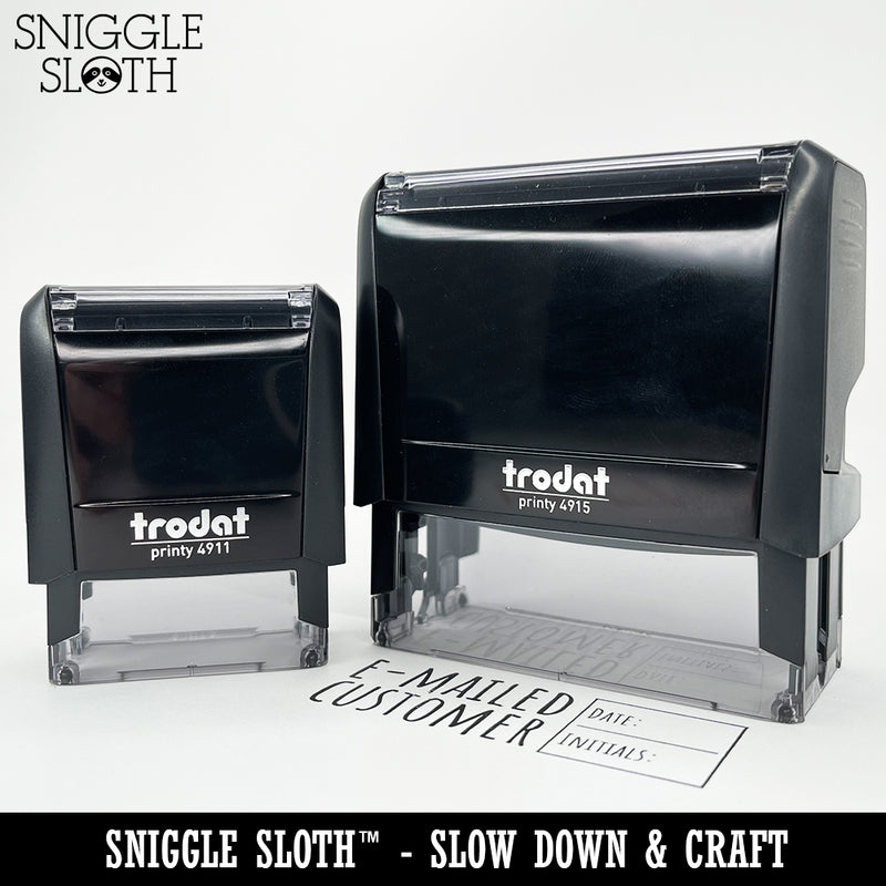 Invoiced Double Line Border Billed Self-Inking Rubber Stamp Ink Stamper for Business Office