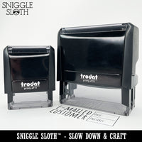 Fragile Warning Border Label Package Box Self-Inking Rubber Stamp Ink Stamper for Business Office