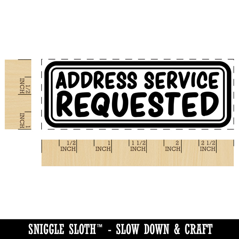 Address Service Requested Mail Self-Inking Rubber Stamp Ink Stamper for Business Office