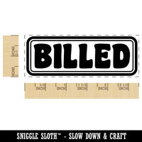 Billed Bold Double Border Invoiced Self-Inking Rubber Stamp Ink Stamper for Business Office