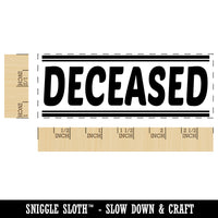 Deceased Border Top Bottom Self-Inking Rubber Stamp Ink Stamper for Business Office