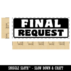 Final Request Bold Payment Self-Inking Rubber Stamp Ink Stamper for Business Office