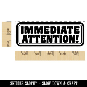 Immediate Attention with Border Self-Inking Rubber Stamp Ink Stamper for Business Office