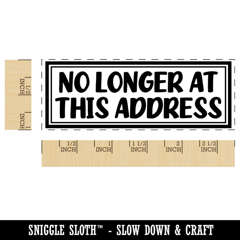 No Longer at this Address Letter Mail Self-Inking Rubber Stamp Ink Stamper for Business Office