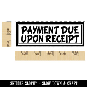Payment Due Upon Receipt Double Border Self-Inking Rubber Stamp Ink Stamper for Business Office