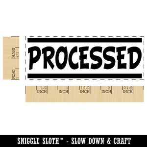 Processed Border Top Bottom Self-Inking Rubber Stamp Ink Stamper for Business Office