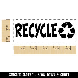 Recycle with Symbol Conservation Self-Inking Rubber Stamp Ink Stamper for Business Office