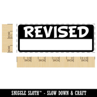 Revised with Blank Self-Inking Rubber Stamp Ink Stamper for Business Office