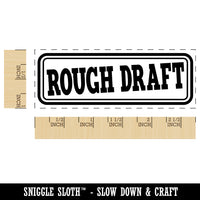 Rough Draft Double Border Self-Inking Rubber Stamp Ink Stamper for Business Office