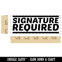Signature Required Self-Inking Rubber Stamp Ink Stamper for Business Office