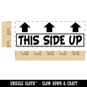 This Side Up Arrows Box Crate Shipment Self-Inking Rubber Stamp Ink Stamper for Business Office