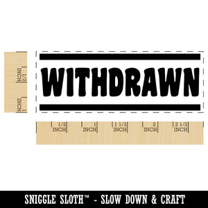 Withdrawn Bank Check Self-Inking Rubber Stamp Ink Stamper for Business Office