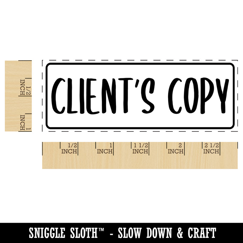 Client's Copy Self-Inking Rubber Stamp Ink Stamper for Business Office