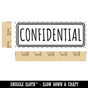 Confidential Double Line Border Document Self-Inking Rubber Stamp Ink Stamper for Business Office