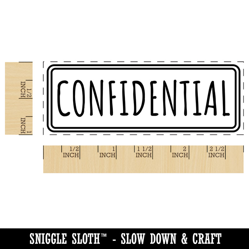 Confidential Double Line Border Document Self-Inking Rubber Stamp Ink Stamper for Business Office
