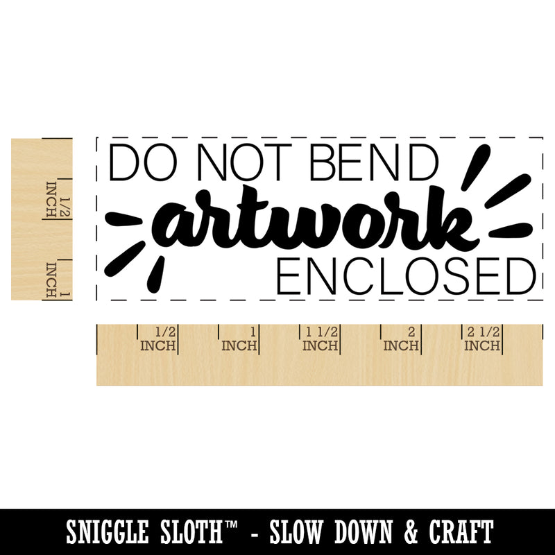 Do Not Bend Artwork Enclosed Self-Inking Rubber Stamp Ink Stamper for Business Office